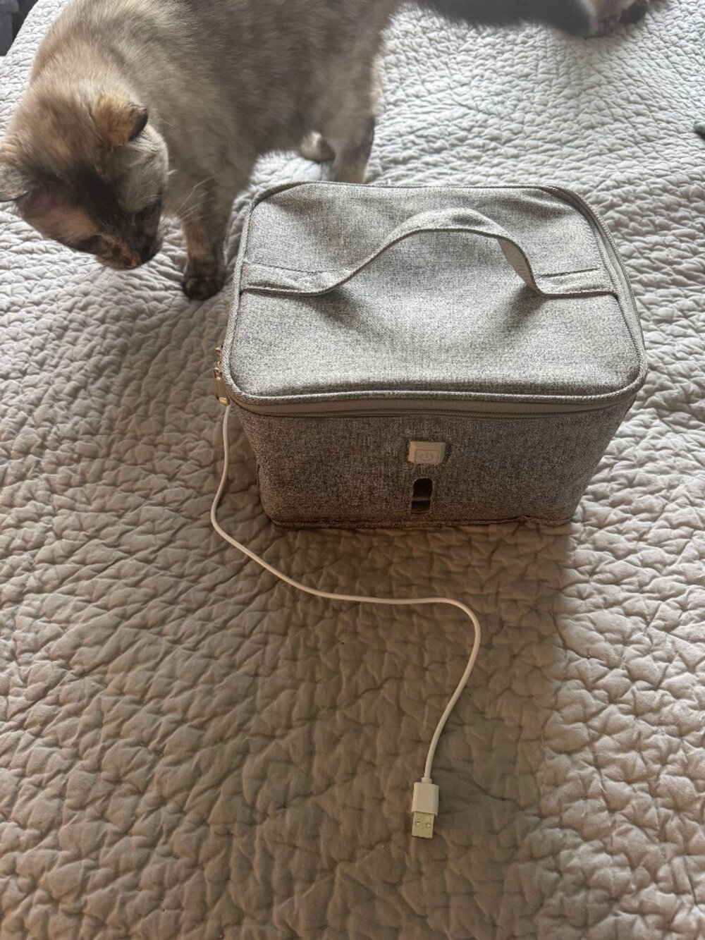 EUC Portable Gray USB-Powered UV Sterilizer Bag With Handle & Zipper